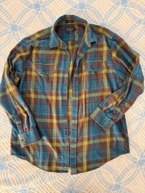 Men’s Pendleton “Bridger” plaid button down XL